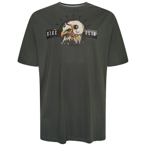 Cotton Valley Eagle Print T-Shirt Moss